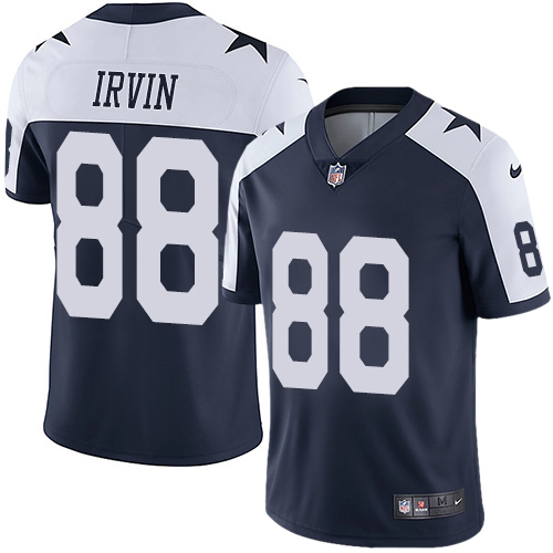 Nike Cowboys #88 Michael Irvin Navy Blue Thanksgiving Men's Stitched NFL Vapor Untouchable Limited Throwback Jersey - Click Image to Close